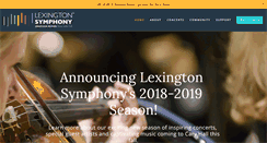 Desktop Screenshot of lexingtonsymphony.org