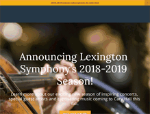 Tablet Screenshot of lexingtonsymphony.org
